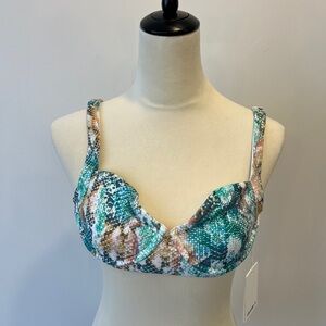 Vitamin A Multicolor Snakeskin bikini top